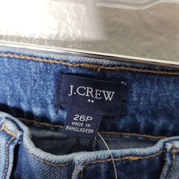 NWT J Crew Jeans Womens 26 Petite Blue Cropped Ankle Patch Pocket Utility BT040 - Picture 8 of 10